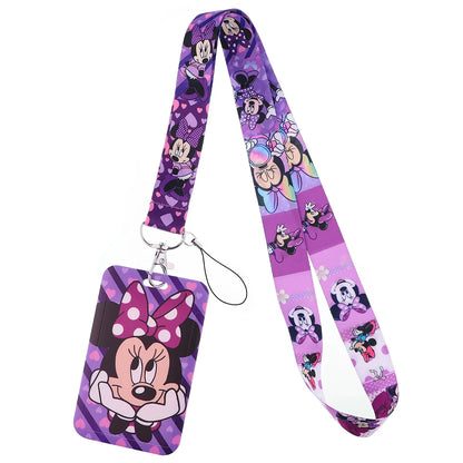 Cartoon Stitch Credential Holder Lanyard – Cute Neck Strap for Keychain, Pass & Credit Card Holder Accessories