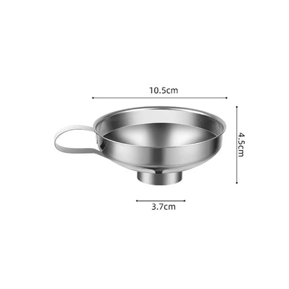 Popular Stainless Steel Wide Mouth Canning Funnel - 2 Sizes, Salad Dressing and Liquid Hopper Filter for Kitchen Tools