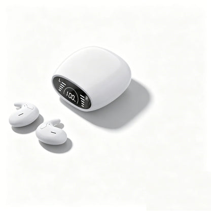 Ultra-Thin Sleep Earbuds - Lightweight Invisible Design with Ergonomic Side-Sleep Fit & Built-In Mic