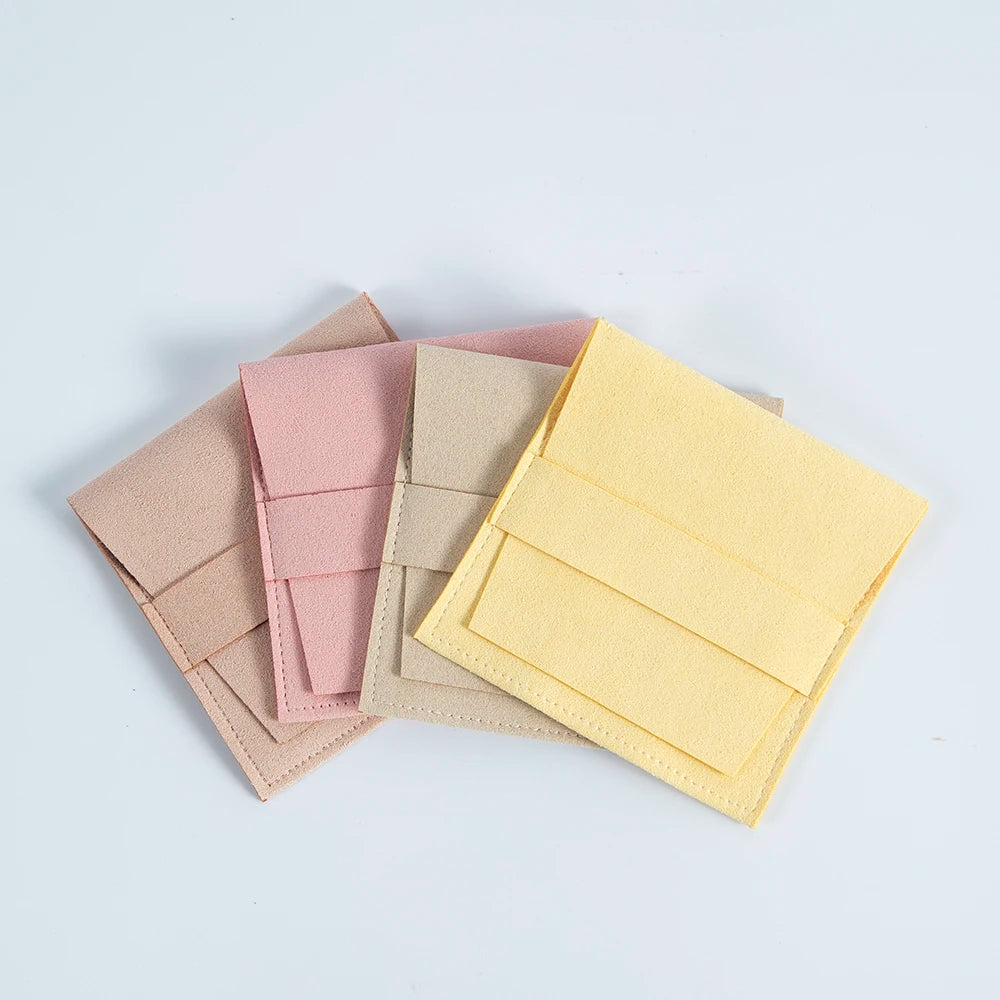 10Pcs Microfiber Jewelry Pouches 6.2x6.2cm & 8x8cm – Rings, Earrings, Pendants, Bracelets Gift Bags for Wedding Favors