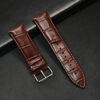 Leather Watch Strap 20mm/22mm - Vintage Replacement Band for Samsung Galaxy Watch 7/6/5/4 and Xiaomi Redmi Watch 3 Lite/Active