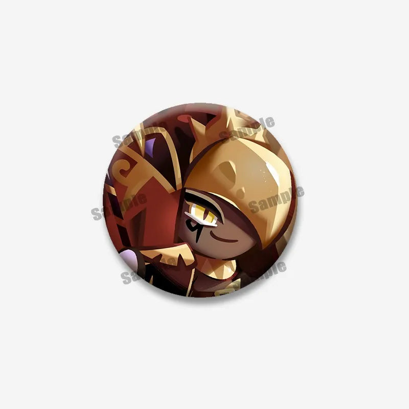 Cookie Run Kingdom Shadow & Milk Button Brooch – Cute Cartoon Enamel Pin for Bags, Clothing & DIY Accessories
