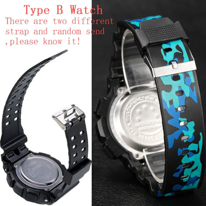 Men's Outdoor Sports Watch – Waterproof LED Military Digital Wristwatch with Luminous Large Screen