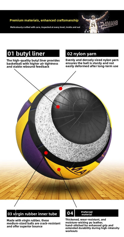 Silent Size 7# Basketball – Airless Foam Indoor & Outdoor Dribbling Training Ball