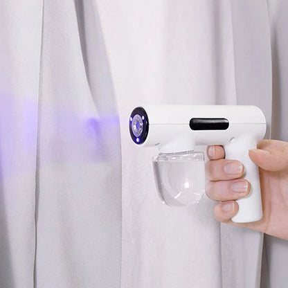 Portable Handheld Electric Disinfection Spray Gun – Rechargeable Atomized Humidifier with Blue Light
