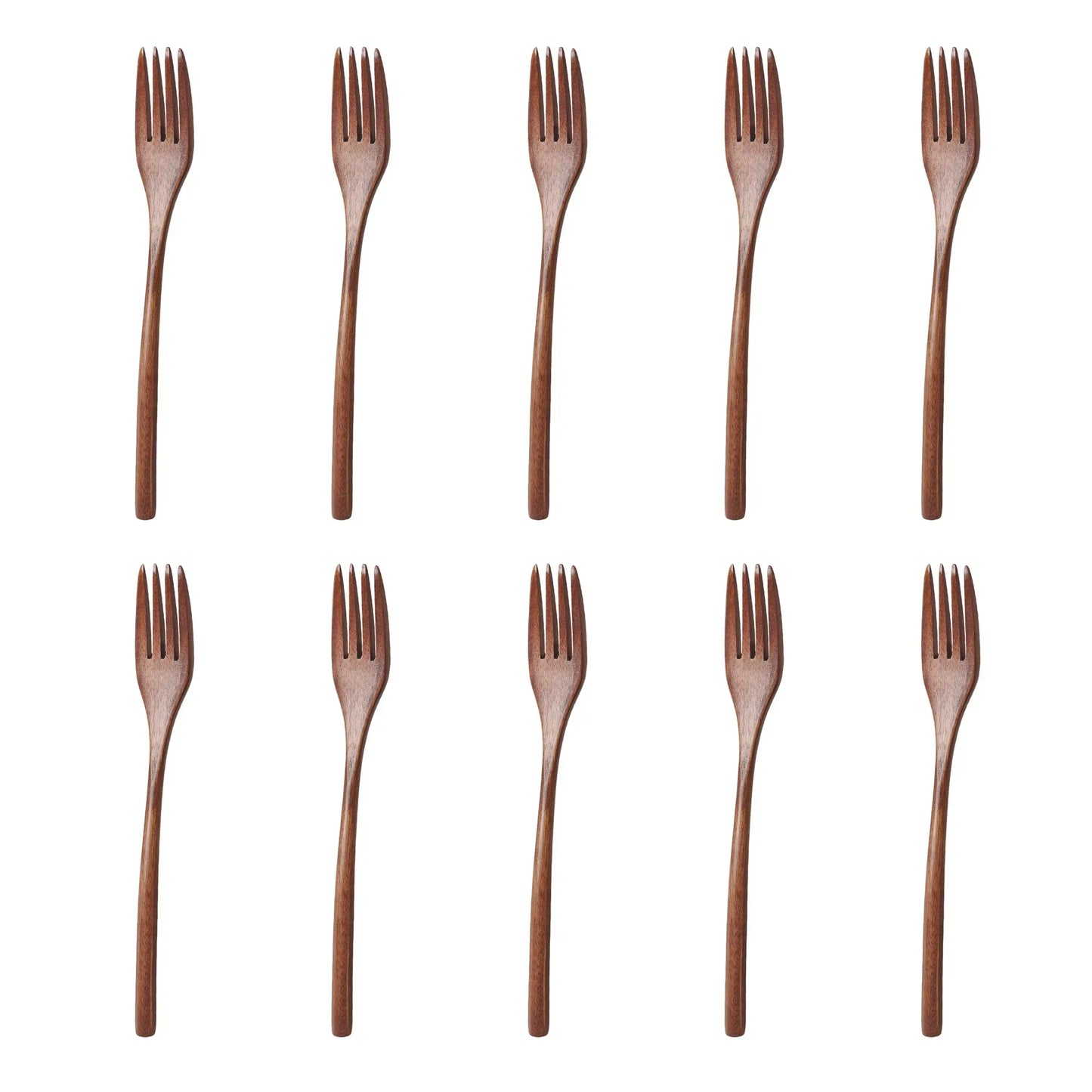 5-Piece Wooden Spoon and Fork Set – Eco-Friendly Natural Ellipse Ladle for Cooking, Tableware Accessories