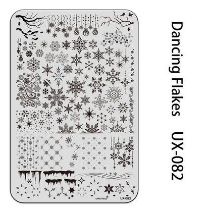 UX Serial 2 Stainless Steel Stamping Plate Template – Vintage Abstract Fabric Texture Pattern for Nail Art, Floral Lace, Xmas & Halloween Designs (UX52)