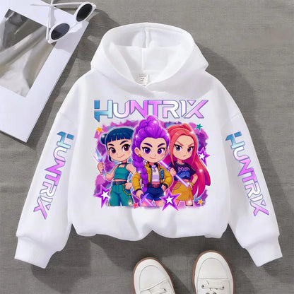 Witch Hunter Group Zoey Cosplay Costume – Girls and Women's Halloween Party Outfit, Demon Hunter Idol Purple Casual Hoodie