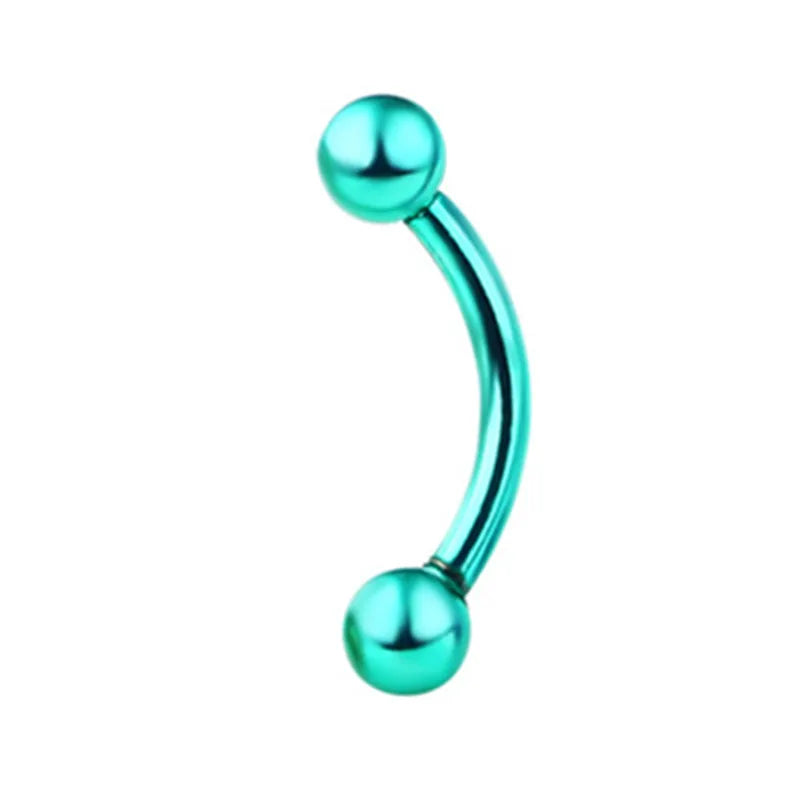 Crystal Curved Barbell Piercing Earrings – Daith, Helix, Tragus & Cartilage Body Jewelry Stud Ring