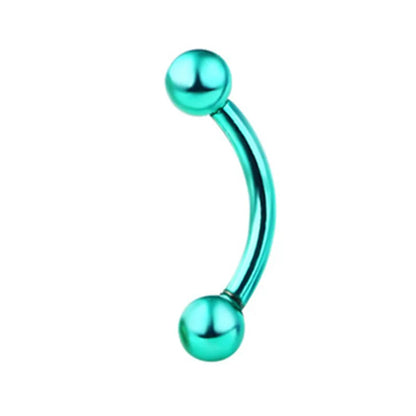 Crystal Curved Barbell Piercing Earrings – Daith, Helix, Tragus & Cartilage Body Jewelry Stud Ring