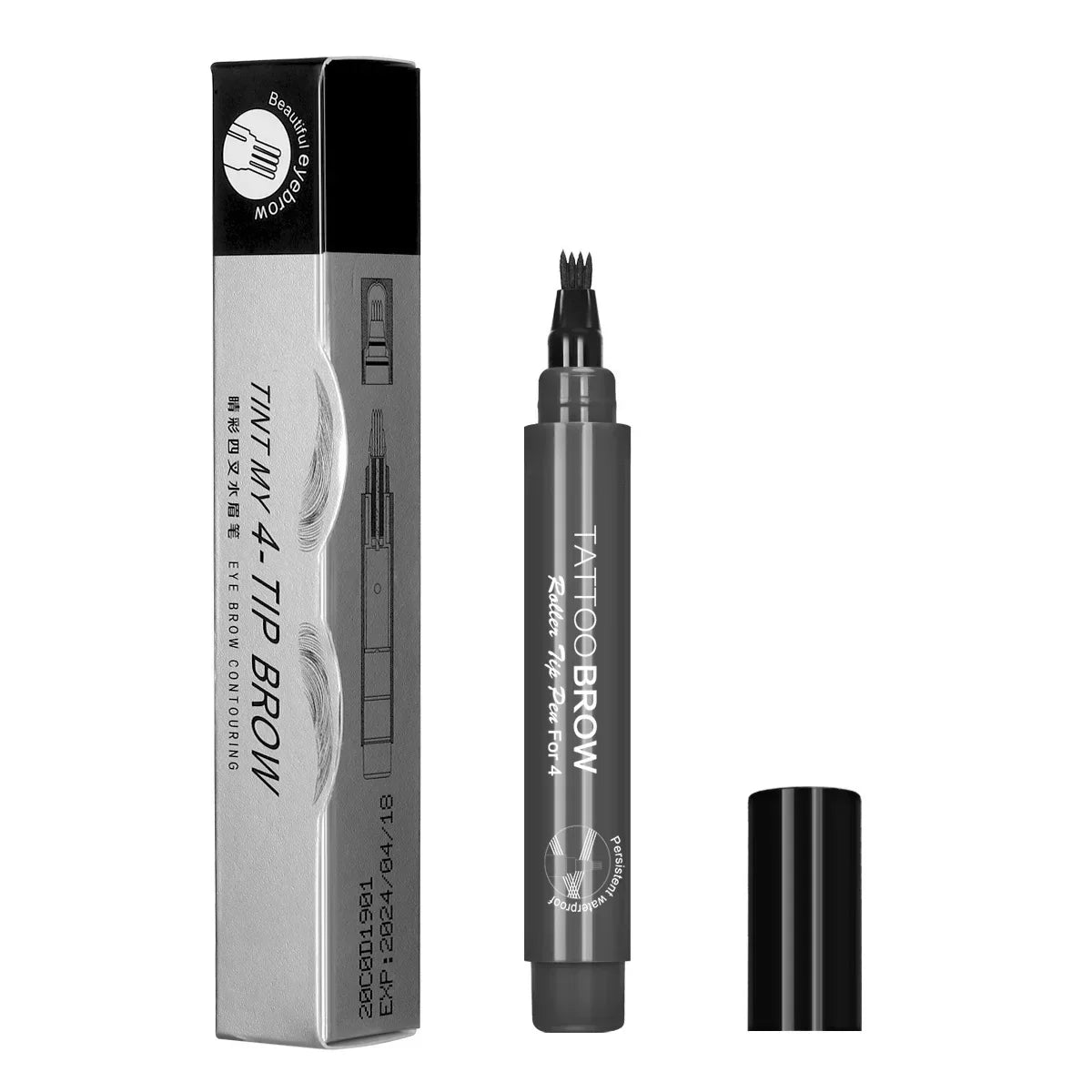 4-Tip Beard Filler Pen – Long-Lasting Beard & Mustache Enhancer for Hair Coloring, Shaping & Eyebrow Definition Tool