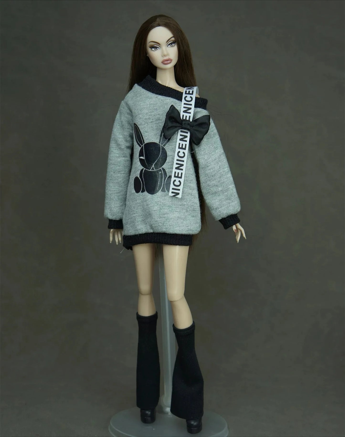 30cm Doll Clothes Set – Long Sleeve Shirt & Foot Covers for 1/6 OB/ST/FR/BB Dolls