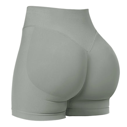 Women’s Summer Low-Waist Seamless Shorts – High-Stretch Gym, Yoga, Running & Cycling Shorts