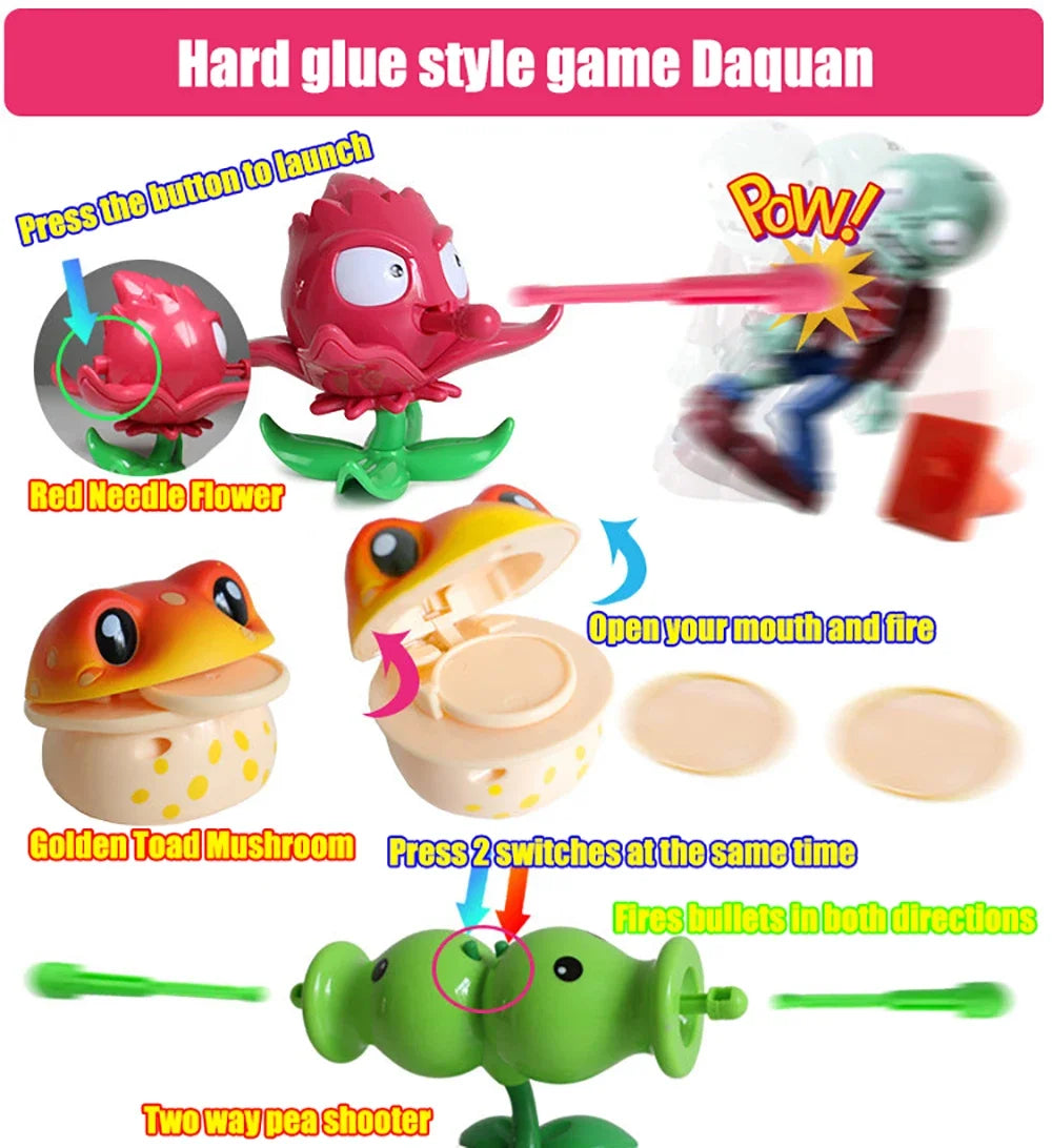 Plants vs Zombies PVZ Pea Shooter Boss Action Figure – Dave Allstar Toy Doll for Kids Gift