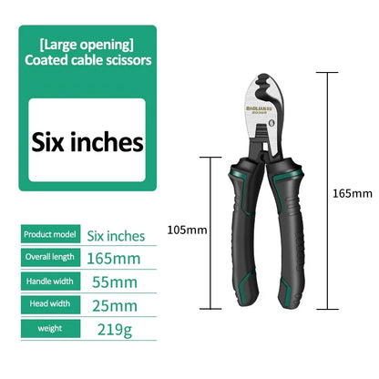6/8/10-Inch Wire Cutter & Stripper Pliers - Multifunctional Electrician Cable Cutting & Terminal Tool