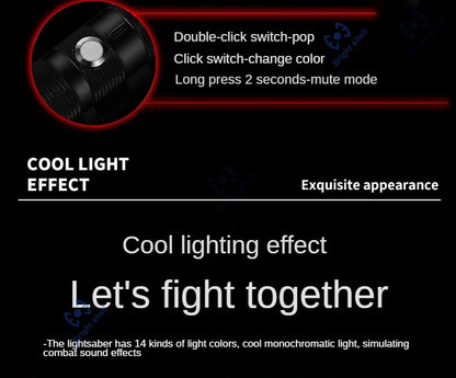 RGB Metal Lightsaber Toy – 15-Color Changing Laser Sword with Sound Effects, Force FX Jedi Blaster Gift for Kids