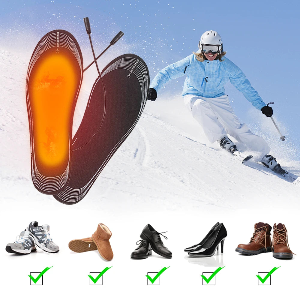 High-Quality USB Heated Shoe Insoles for Feet - Electric Foot Warming Pad, Winter Outdoor Sports Heating Insoles, Warm Sock Mat