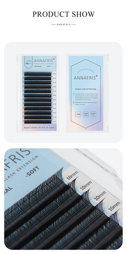 ANNAFRIS Premade Volume Lash Fans – YY 3D 4D 5D W-Shaped Automatic Flowering Mink Eyelash Extensions, Soft & Dense