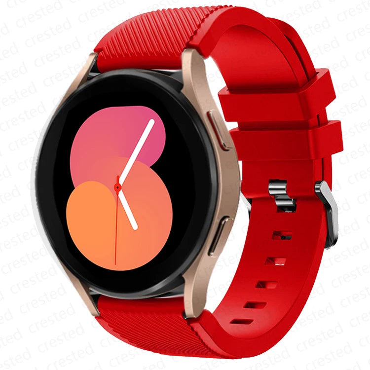 20mm/22mm Silicone Watch Strap for Samsung Galaxy Watches - Replacement Bracelet for Galaxy Watch 4, 5, 5 Pro, 6 Classic, 46mm, Watch 3, Active 2, S3 & S2