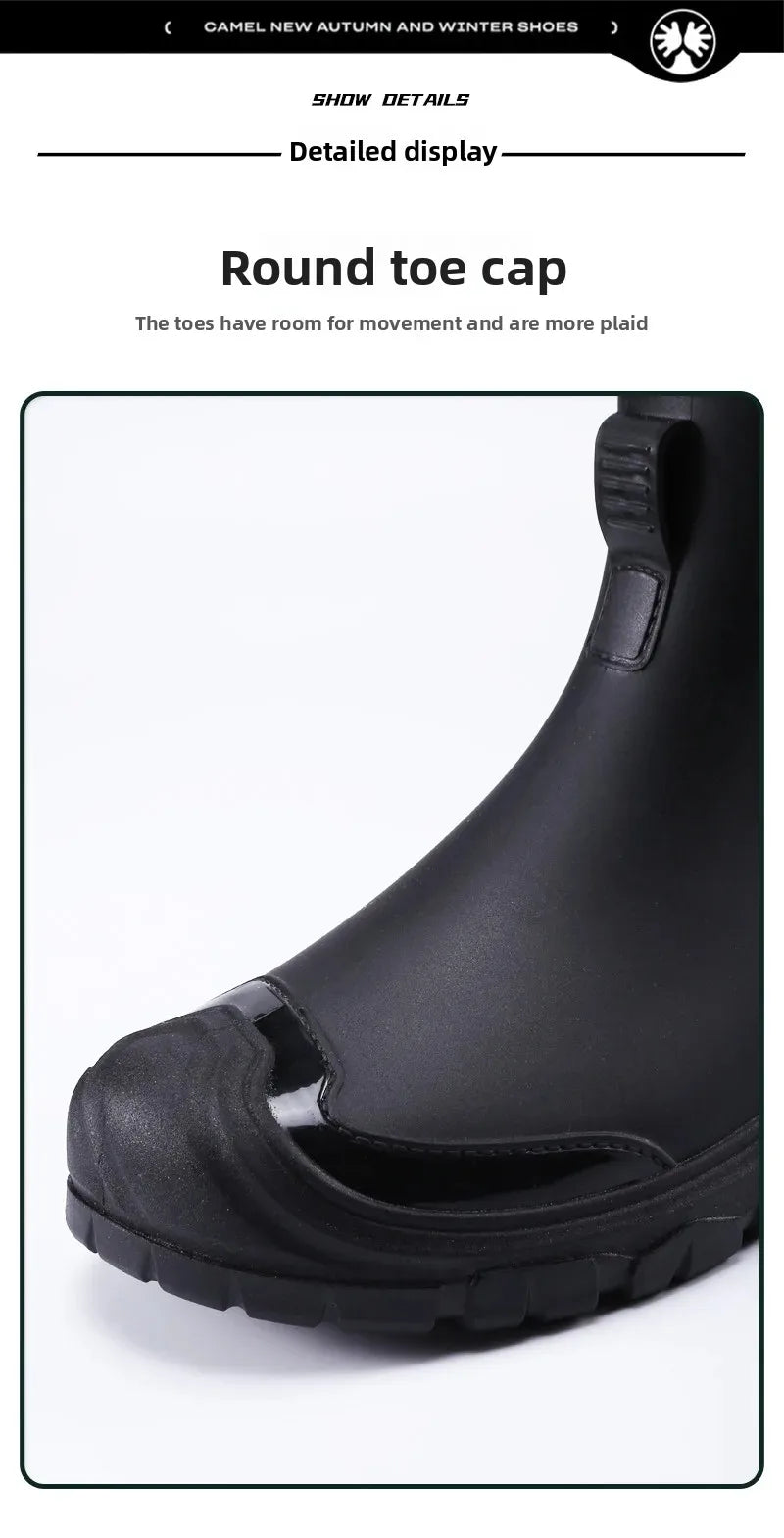 Men’s Ankle-High Fleece-Lined Rain Boots – Waterproof, Anti-Slip, Wear-Resistant Work & Fishing Shoes
