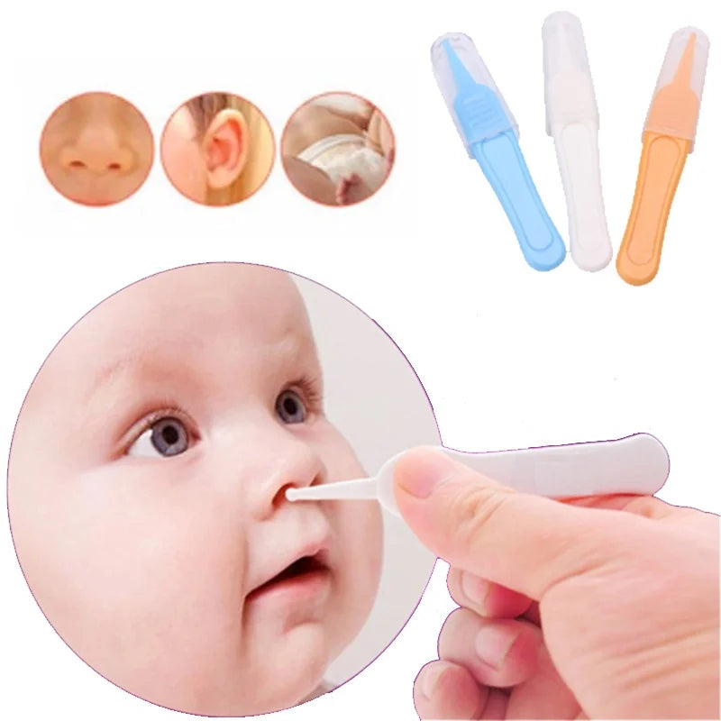 Baby Dig Booger Clip - Infant Ear Nose Navel Clean Tools, Kids Safety Tweezers Cleaning Forceps, Toddler Nasal Cavity Care Supplies
