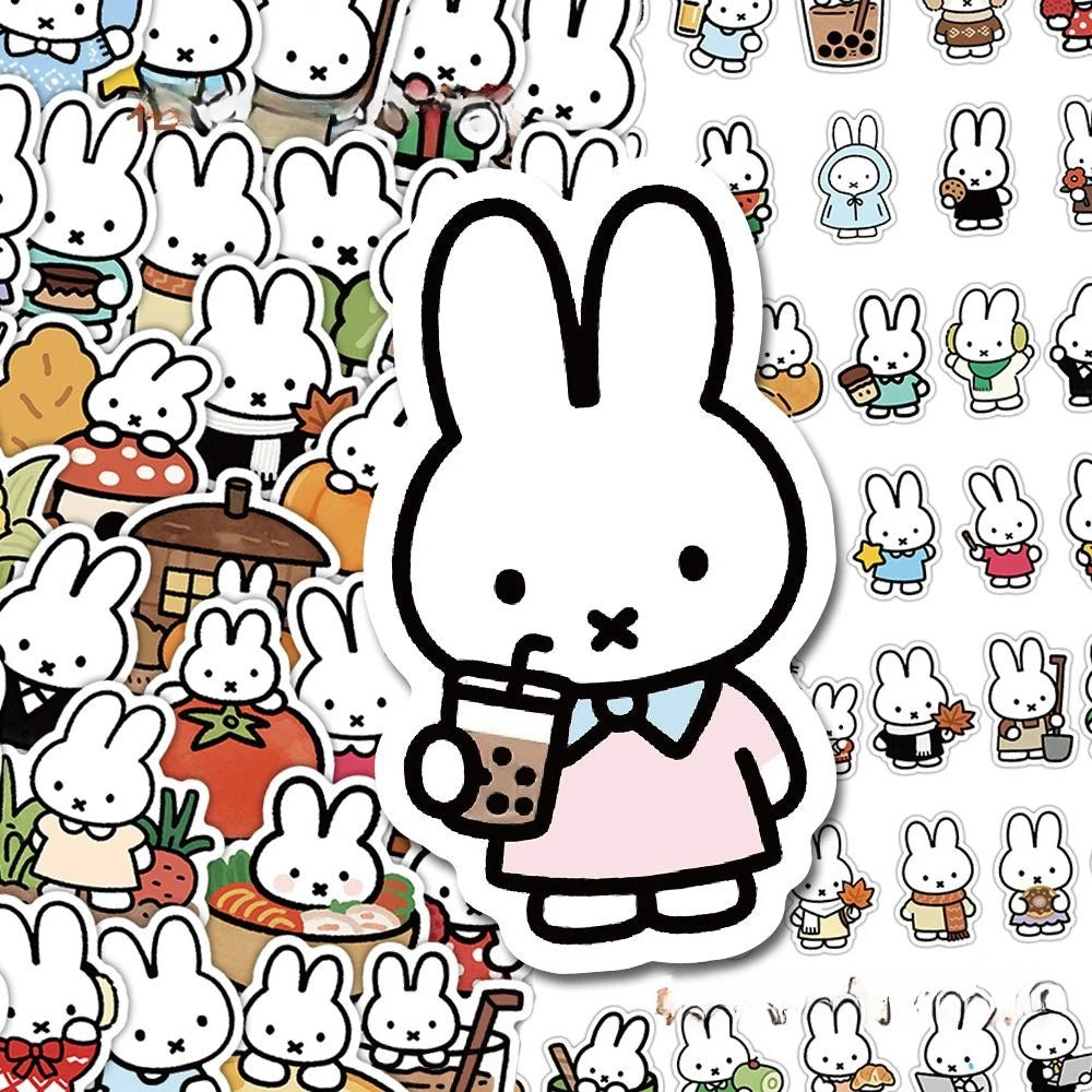 Miffy Cartoon Stickers - Cute Creative Decorative Stickers for Journals, Crafts & Personal Planners