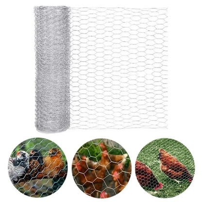 Galvanized Hexagonal Wire Mesh - DIY Chicken & Rabbit Cage Fencing, Craft and Wedding Decoration Mesh