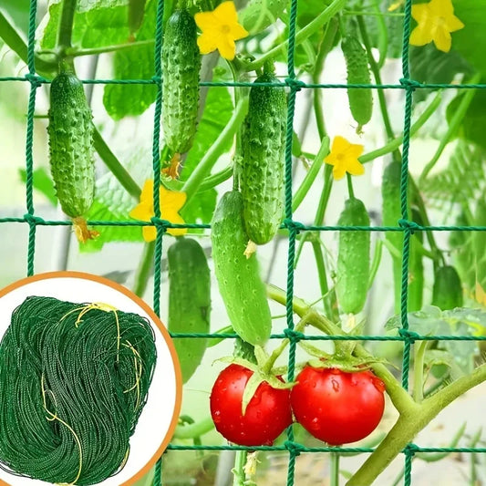 Heavy-Duty Garden Plant Trellis Netting – Square Mesh Polyester Grow Net for Climbing Plants, Vegetables & Vines