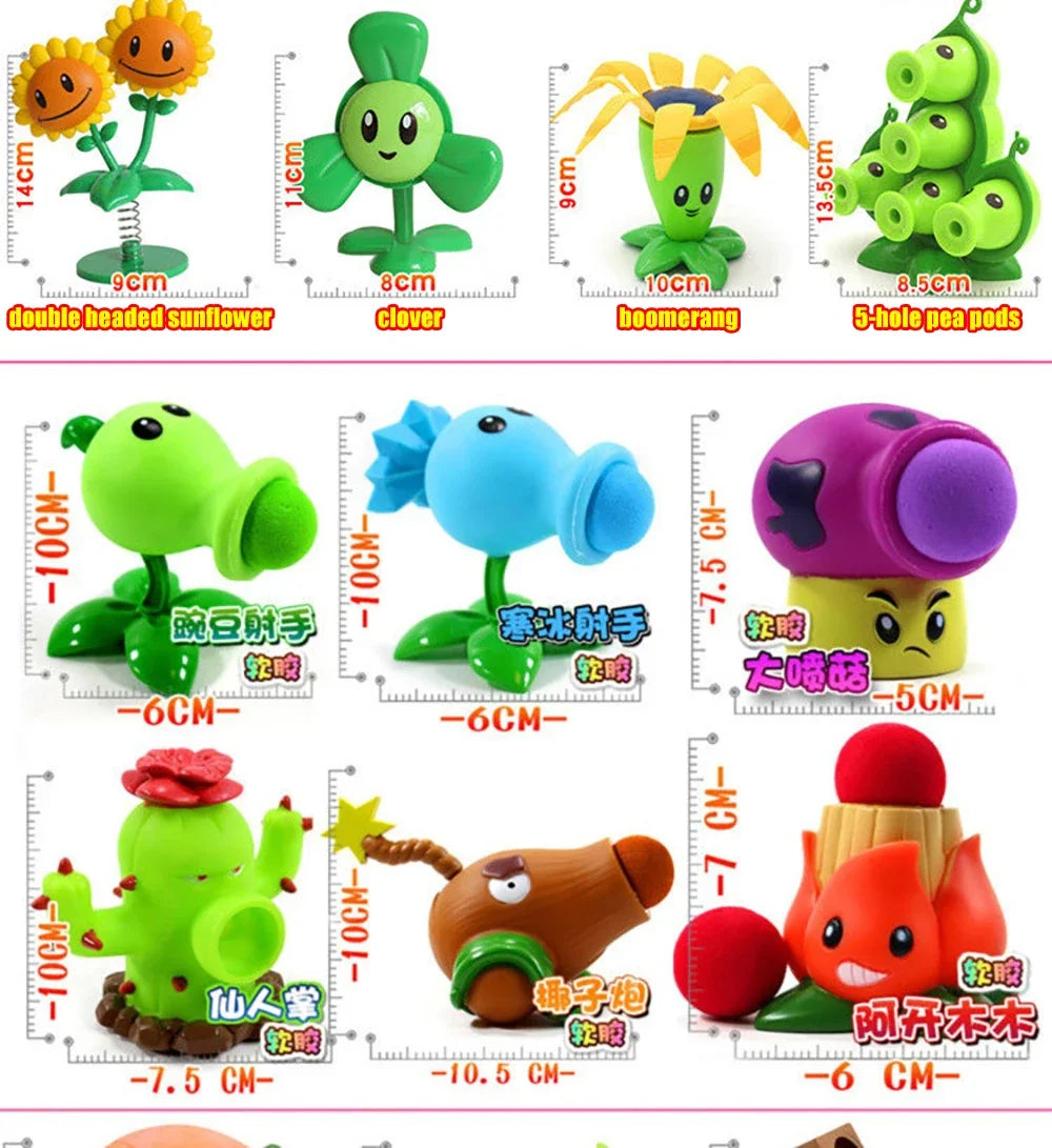 Plants vs Zombies PVZ Pea Shooter Boss Action Figure – Dave Allstar Toy Doll for Kids Gift