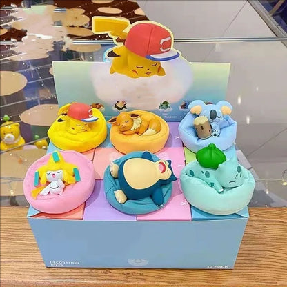 Dreamy Pokémon Blind Box Figures - Cute Pikachu and Kirby-Style Desktop Ornaments for Office Décor and Gifts