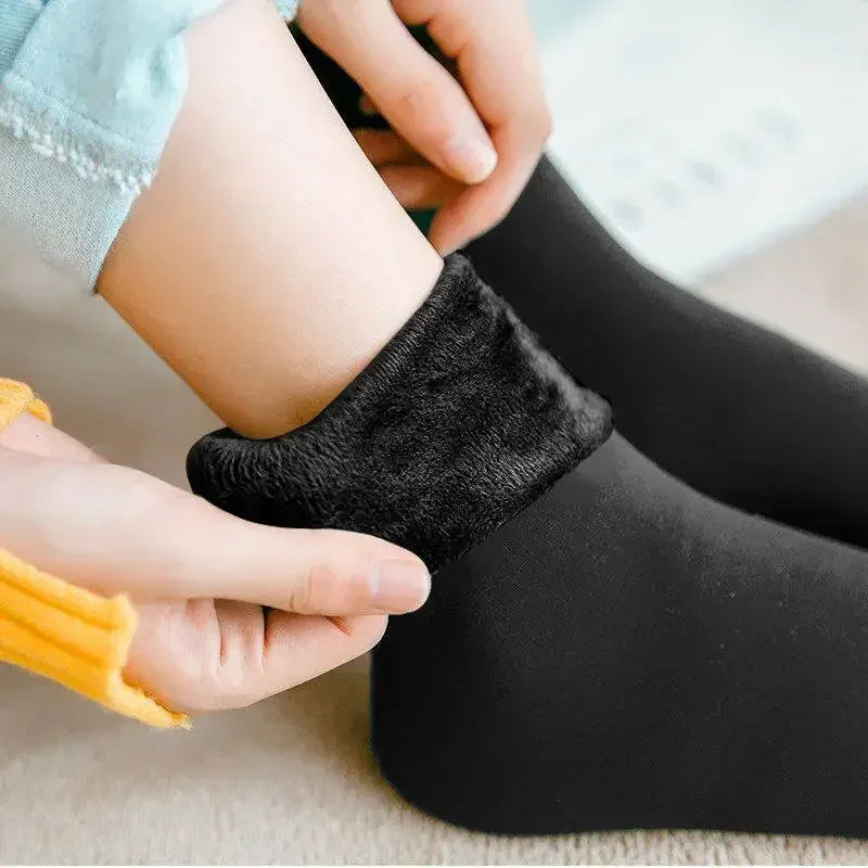 5 Pairs Women’s Winter Thick Thermal Socks — Warm Cashmere Wool Nylon Short Socks for Snow, Boots & Home