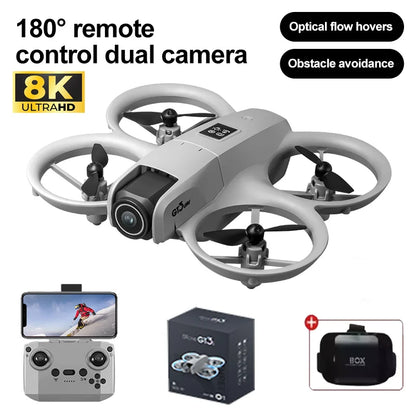 GT3 8K GPS Drone – Professional Foldable Quadcopter with 180° Dual HD Cameras, 5G WiFi, Obstacle Avoidance & Brushless Motors