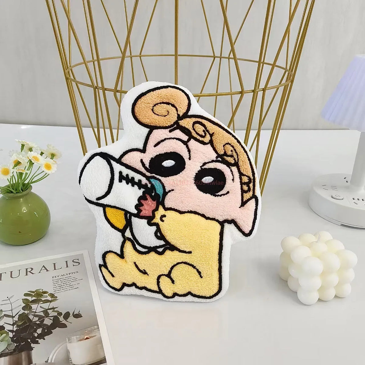 Crayon Shin-Chan Hand Towel - Kawaii Water-Absorbent Coral Fleece for Kitchen & Bathroom Use