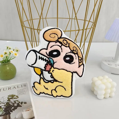 Crayon Shin-Chan Hand Towel - Kawaii Water-Absorbent Coral Fleece for Kitchen & Bathroom Use