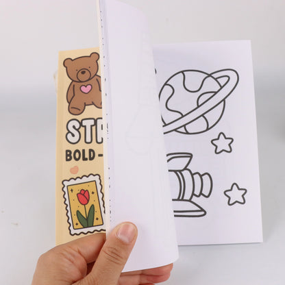 Into the Garden Coloring Book for Adults & Teens - Bold & Simple Designs with Plants, Flowers & Cute Animals