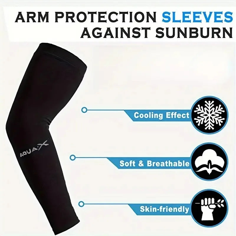 3 Pair Breathable UV Protection Sleeves - Sun Protective Gear for Sports, Driving, and Outdoor Activities
