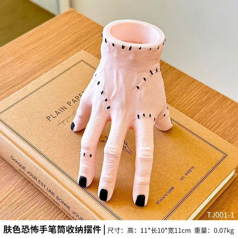 Broken Hand Halloween Ornament - Creepy Palm Garden Decor and Pen Holder Storage