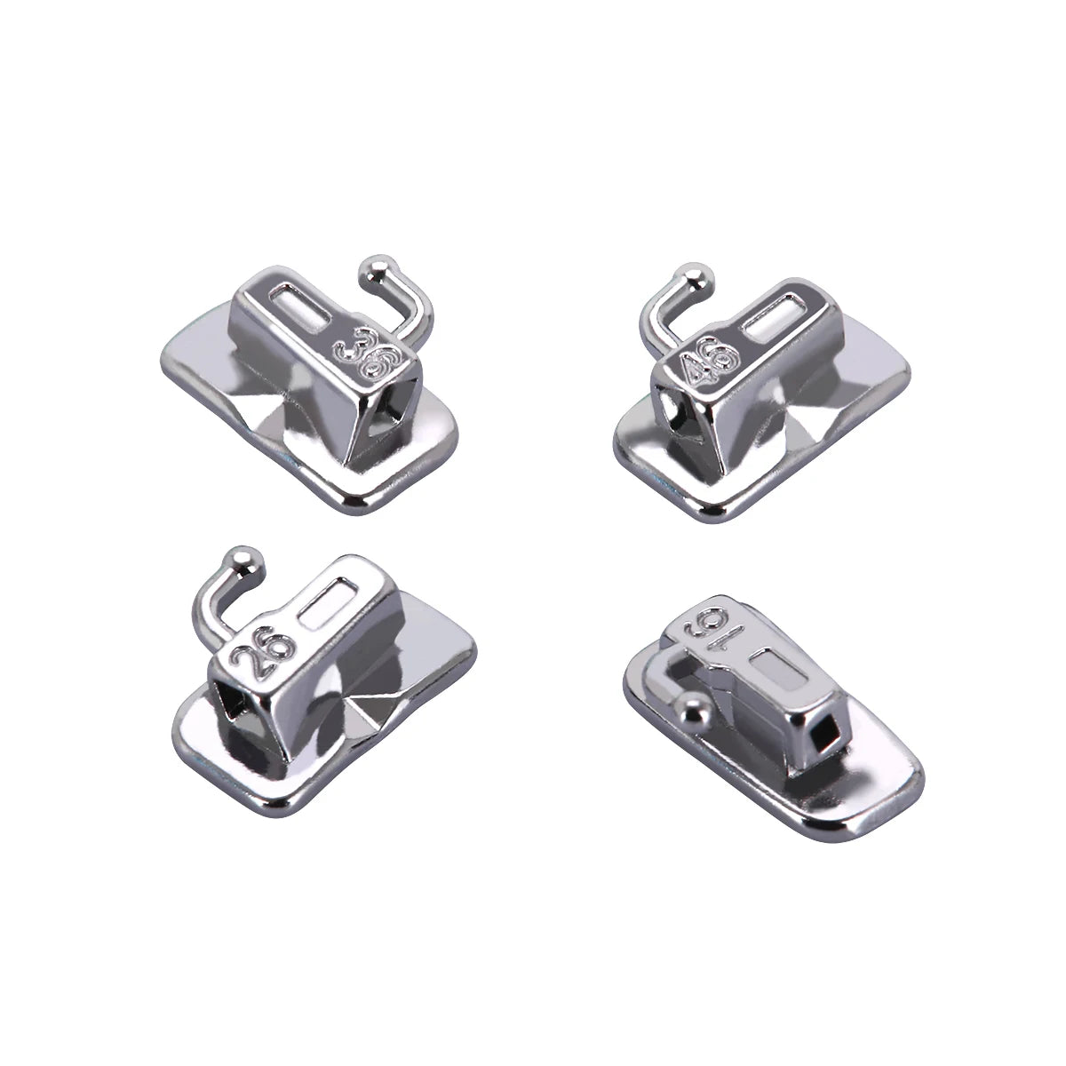 AZDENT 5 Boxes Dental Brackets – Passive Self-Ligating Orthodontic Braces with MIM Monoblock & Buccal Tubes, MBT/Roth 0.022, 345 Hooks