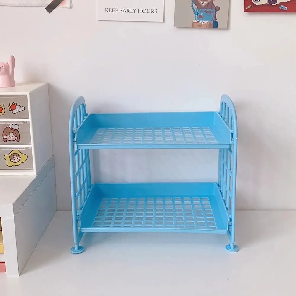 High-Quality Horizontal Desktop Storage Shelf – Simple Multi-Tier Dormitory & Office Organizer – Space-Saving Storage Solution