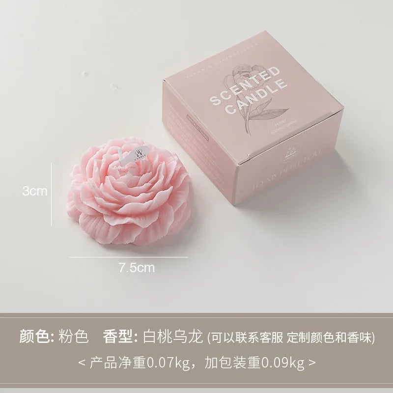 Peony Flower Scented Candle - Perfect Gift Decoration for Mother's Day & Birthdays