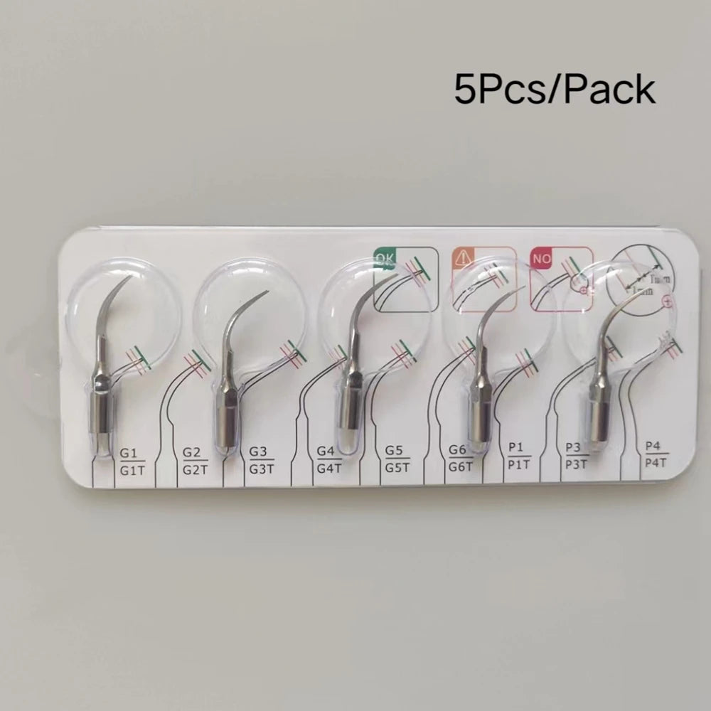 5PCS Dental Scaler Tips for EMS Woodpecker Ultrasonic Scaler Handpiece – Scaling Tips