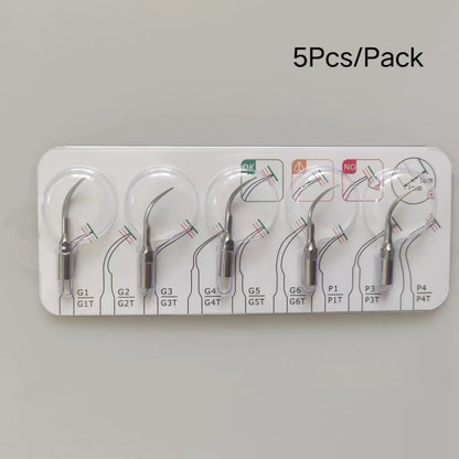 5PCS Dental Scaler Tips for EMS Woodpecker Ultrasonic Scaler Handpiece – Scaling Tips