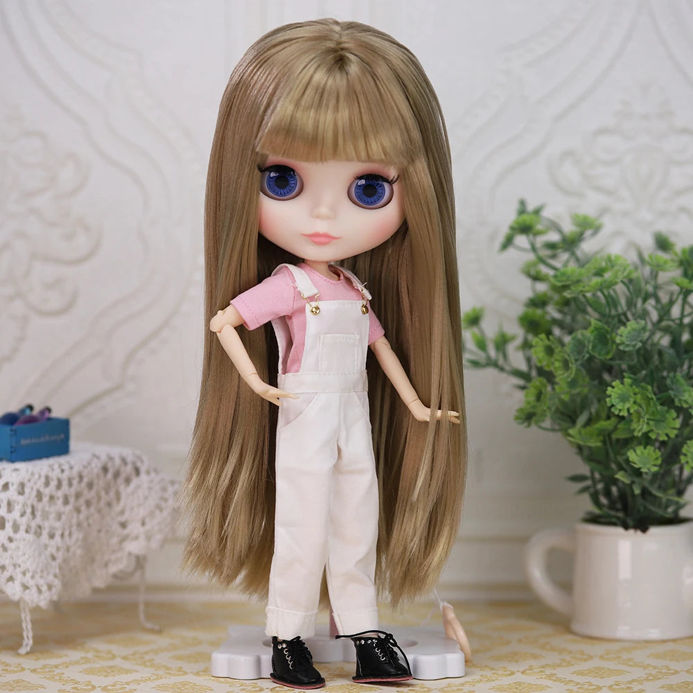 ICY DBS Blythe 1/6 BJD Doll - 30cm Jointed Body with White Skin & Shiny/Matte Face
