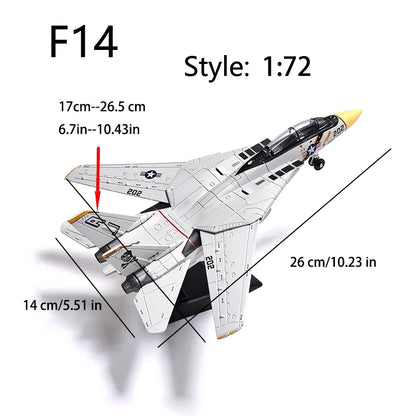 Military Building Blocks Set - F-22 F-14 Fighter Jets & Leopard 2A7 M1A2 T-90 Tank Model Toys for Boys Gifts
