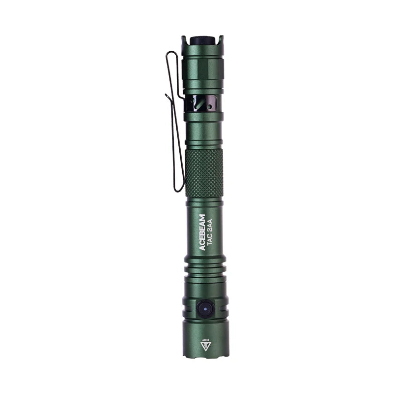 ACEBEAM TAC 2AA LED Flashlight — 1600 Lumen Portable EDC Torch, 181m Beam, USB-C Rechargeable with Dual Buttons