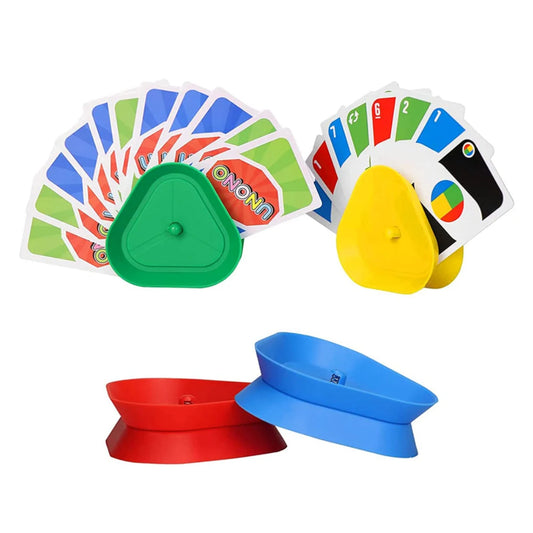 4PCS Triangle Playing Card Holders - Hands-Free Poker Card Stands for Children, Seniors, and Board Games
