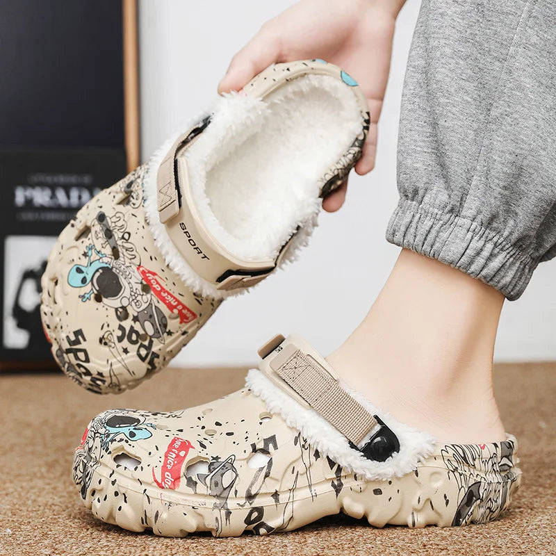 Men’s & Women’s Winter Slippers – Soft Plush Indoor, Non-Slip Removable Sandals, Big Size 47