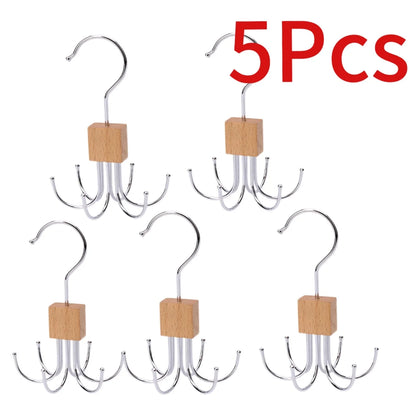 360° Rotating Metal Belt Hanger — Durable Organizer for Belts, Scarves, Bras & Ties, Home & Dorm Storage
