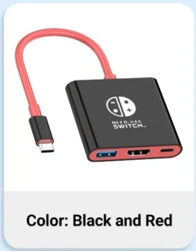 Portable Nintendo Switch Docking Station – Type-C Hub with HDMI & USB 3.0 for Travel & Gaming