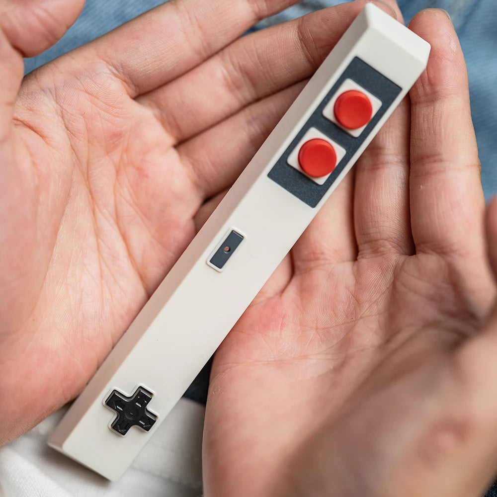 Retro Gamepad Keycap 6.25u Spacebar – Artisan ABS Keycap for MX Switches, Black & White for Mechanical Gaming Keyboards
